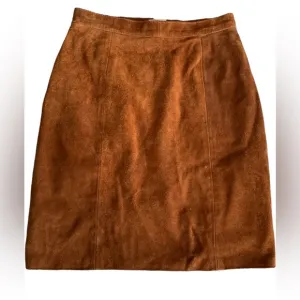 - Genuine Leather Suede Phoenix Outerwear Vintage Skirt Size Xsmall