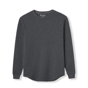 021 ESSENTIAL DROP CUT CREWNECK - DARK HEATHER