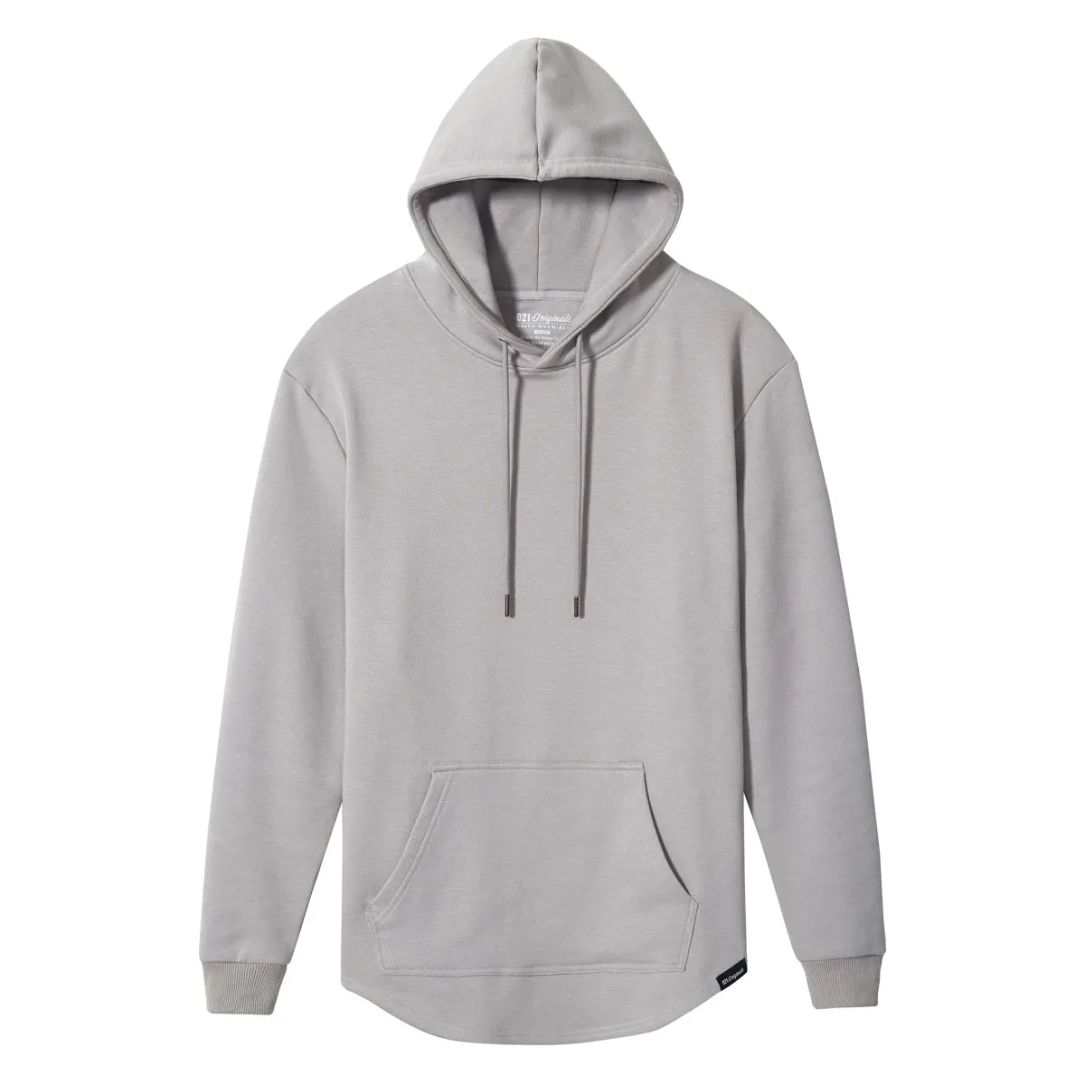 021 ESSENTIAL DROP CUT HOODIE - CEMENT