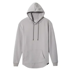021 ESSENTIAL DROP CUT HOODIE - CEMENT