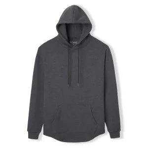 021 ESSENTIAL DROP CUT HOODIE - DARK HEATHER