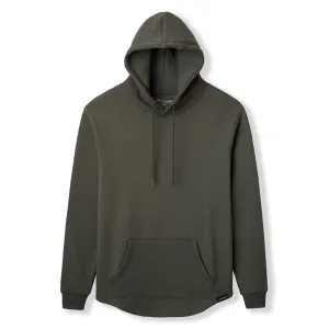 021 ESSENTIAL DROP CUT HOODIE - FOREST GREEN