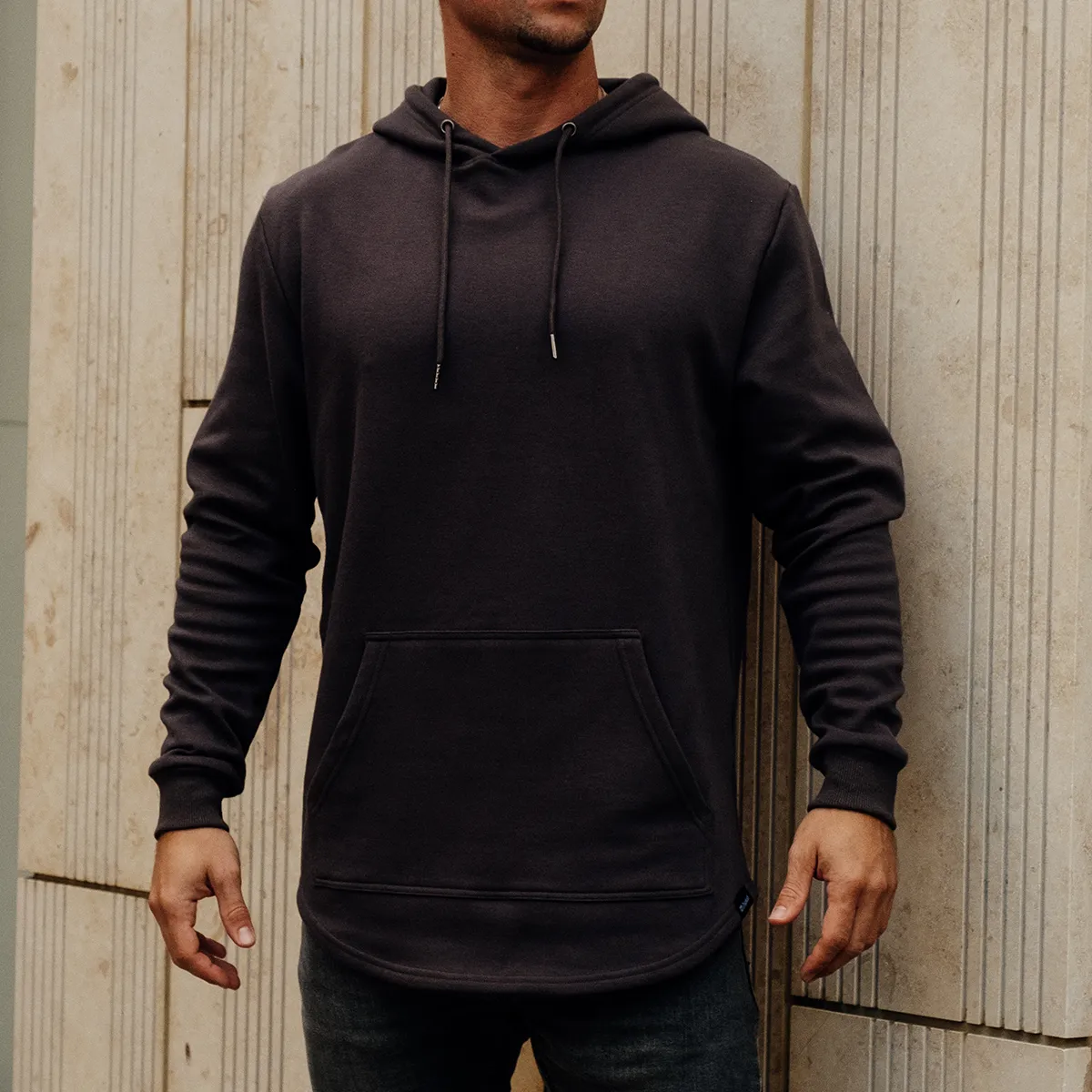 021 ESSENTIAL DROP CUT HOODIE - GRAPHITE