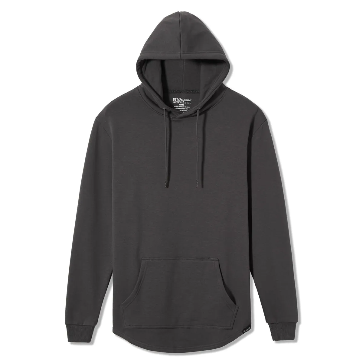 021 ESSENTIAL DROP CUT HOODIE - GRAPHITE