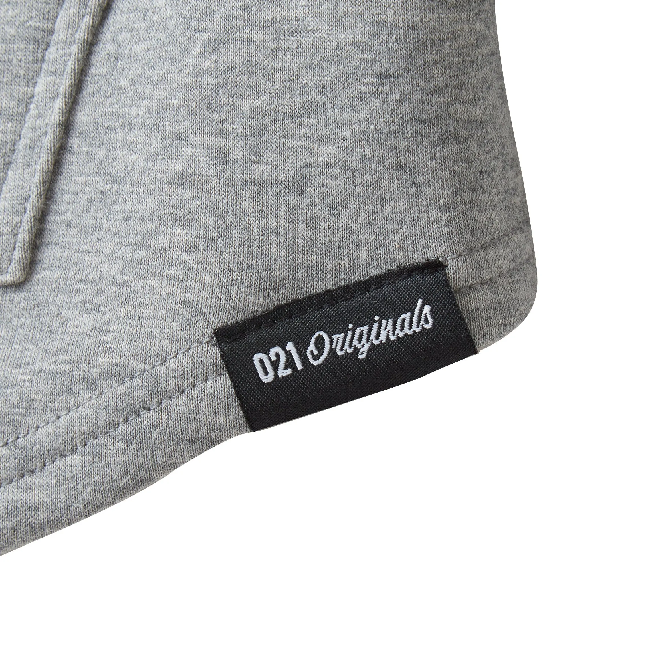 021 ESSENTIAL DROP CUT HOODIE - HEATHER GREY