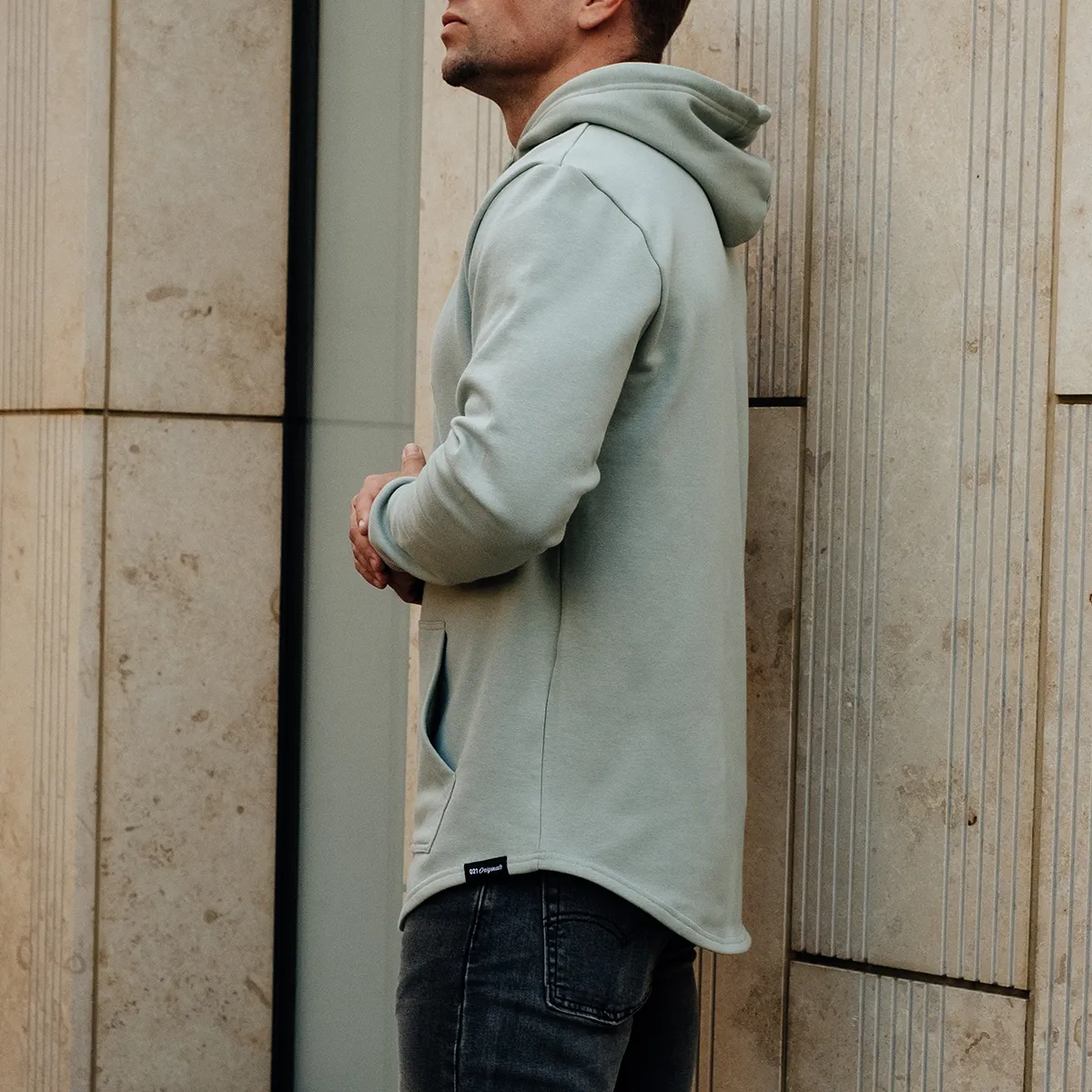 021 ESSENTIAL DROP CUT HOODIE - SAGE