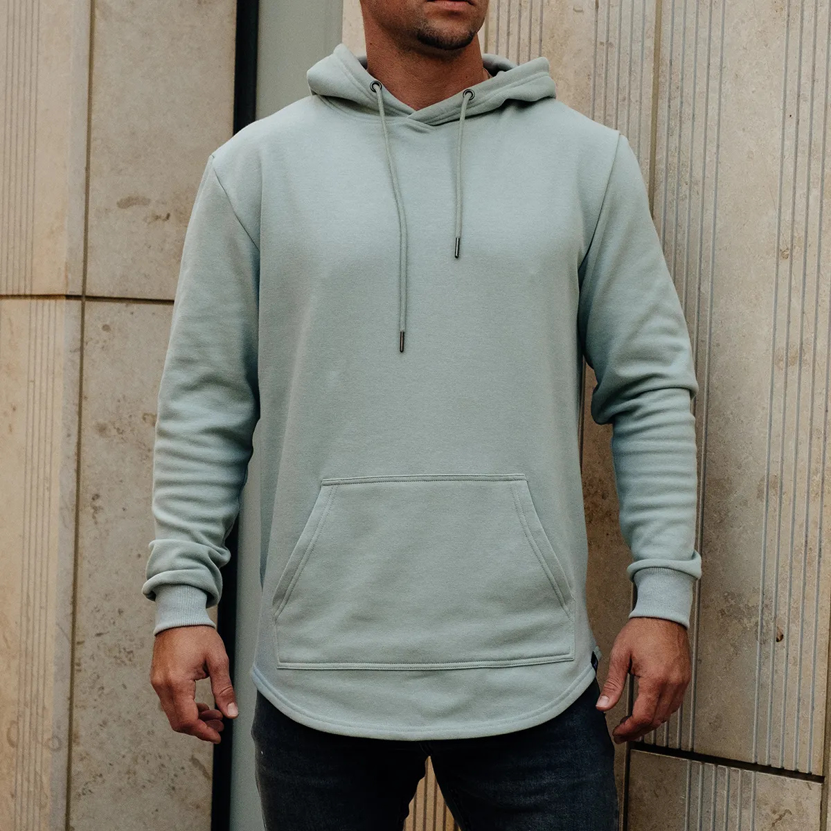 021 ESSENTIAL DROP CUT HOODIE - SAGE
