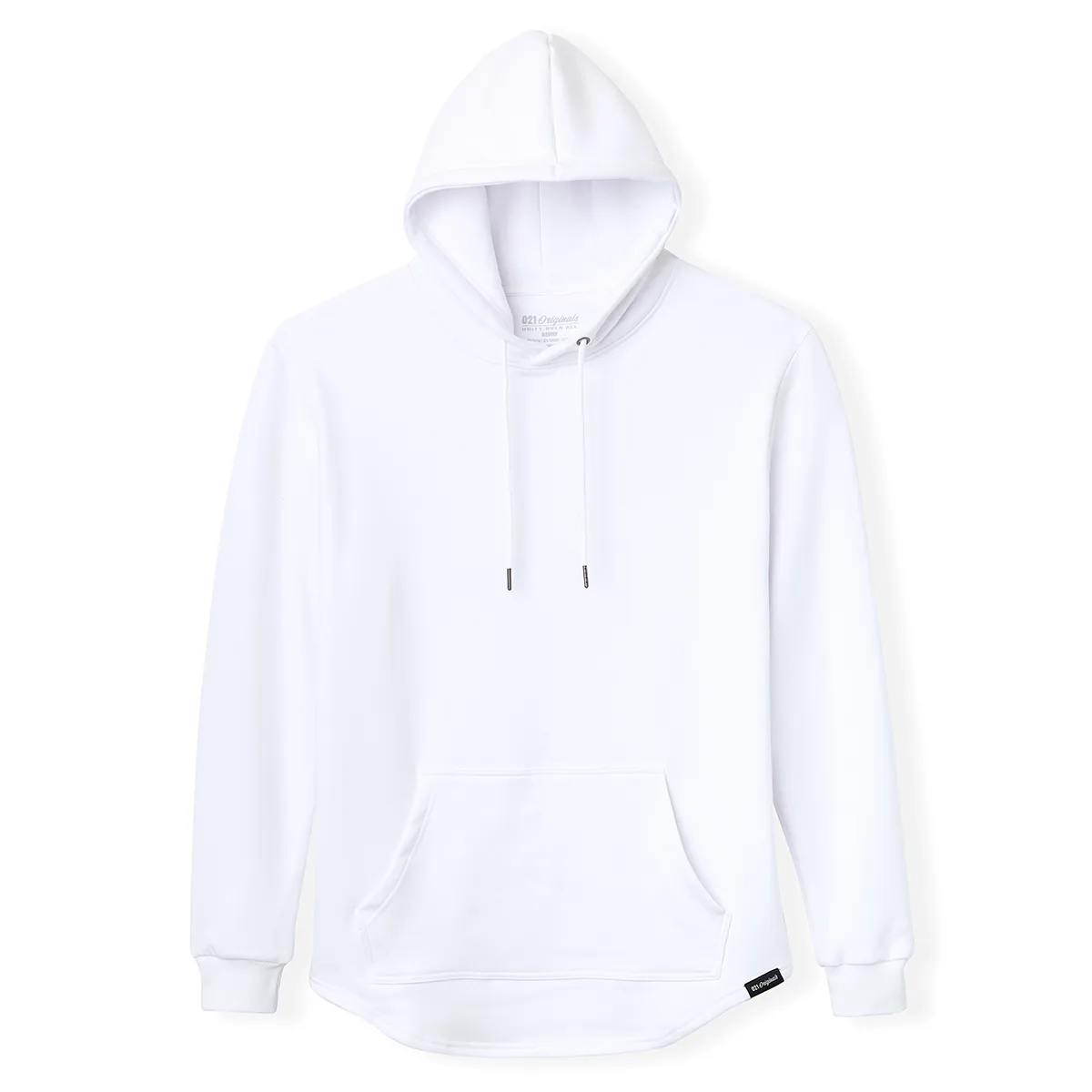 021 ESSENTIAL DROP CUT HOODIE - WHITE