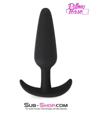 0710E      Long Black Silicone Anal Sex Training Butt Plug