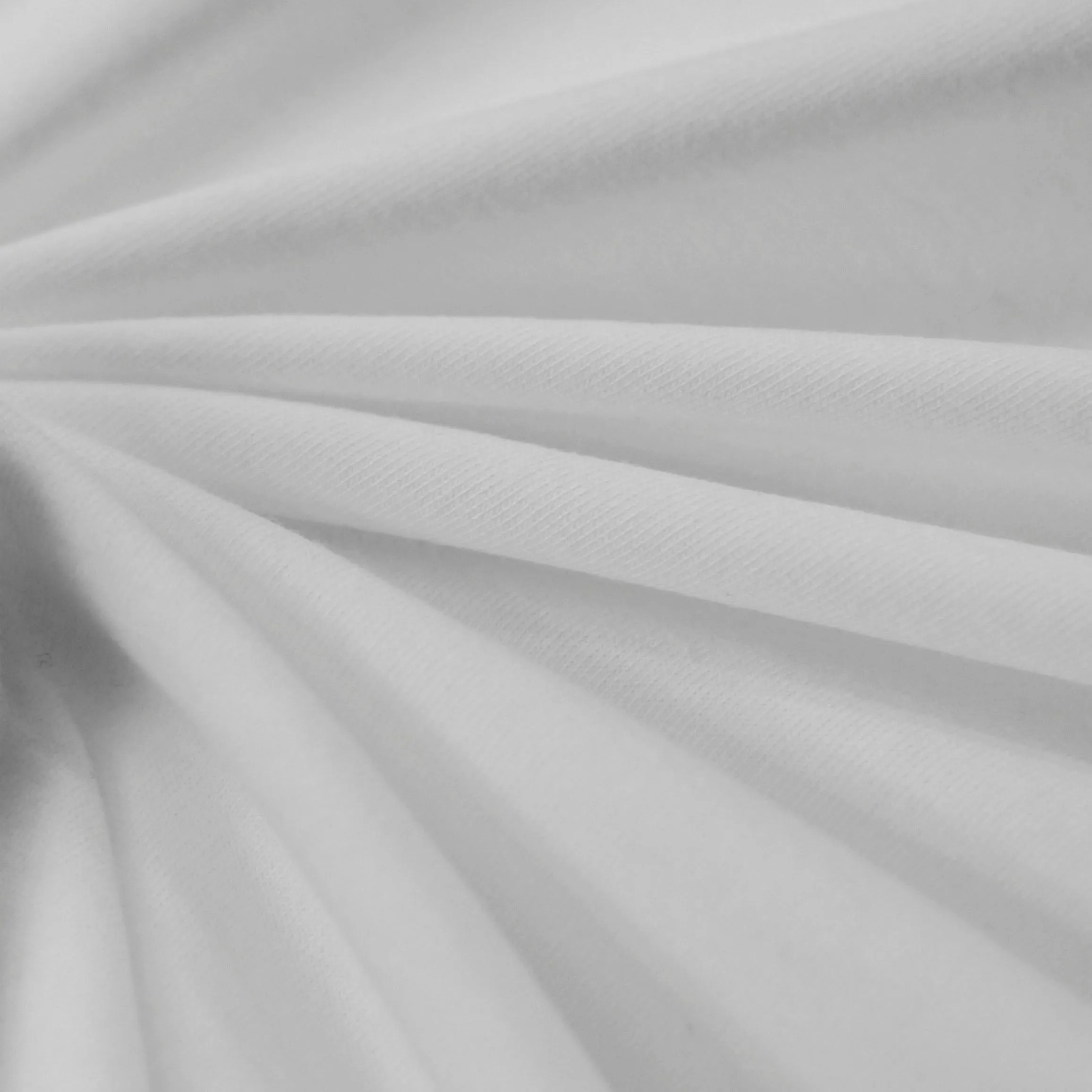 100% Organic Cotton Single Jersey - Bright White (2SP029)