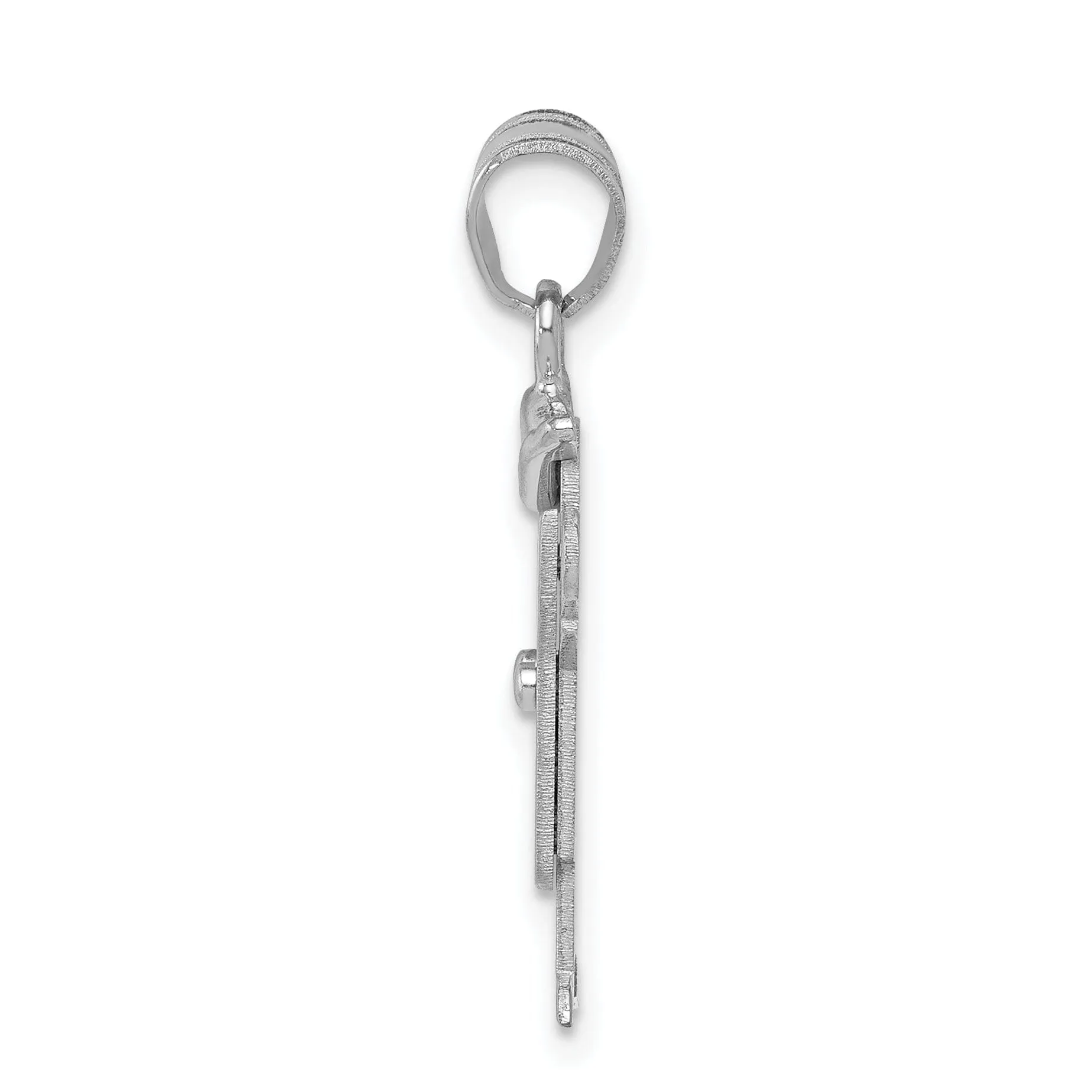 14k White Gold Solid Small Boy With Hat Love Charm