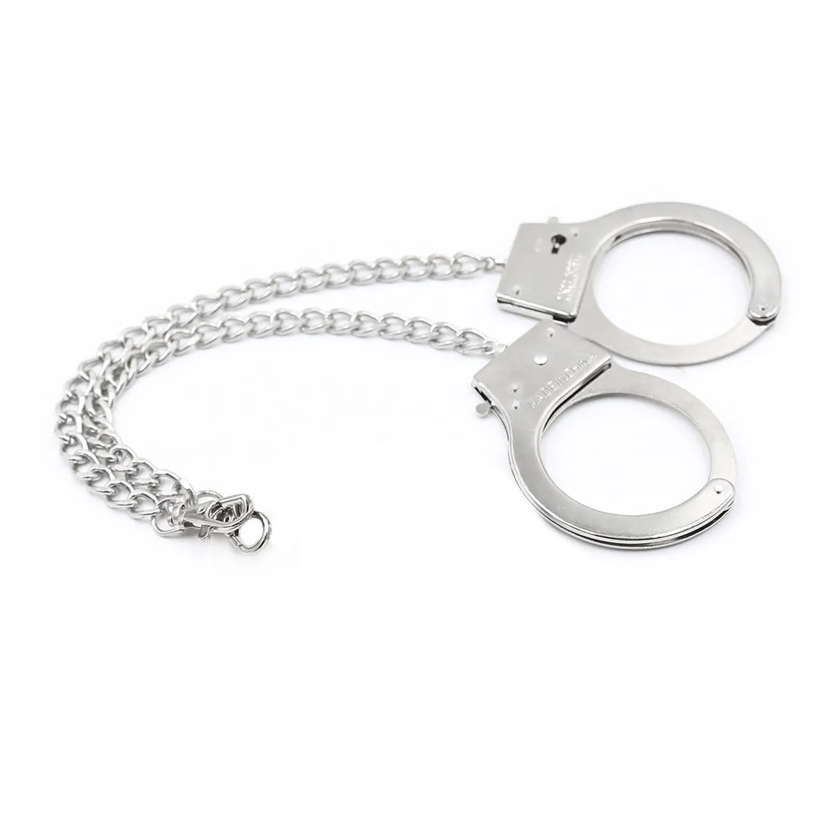 1714MQ      Handcuffs Attached to Crystal Base Butt Plug Set - MEGA Deal