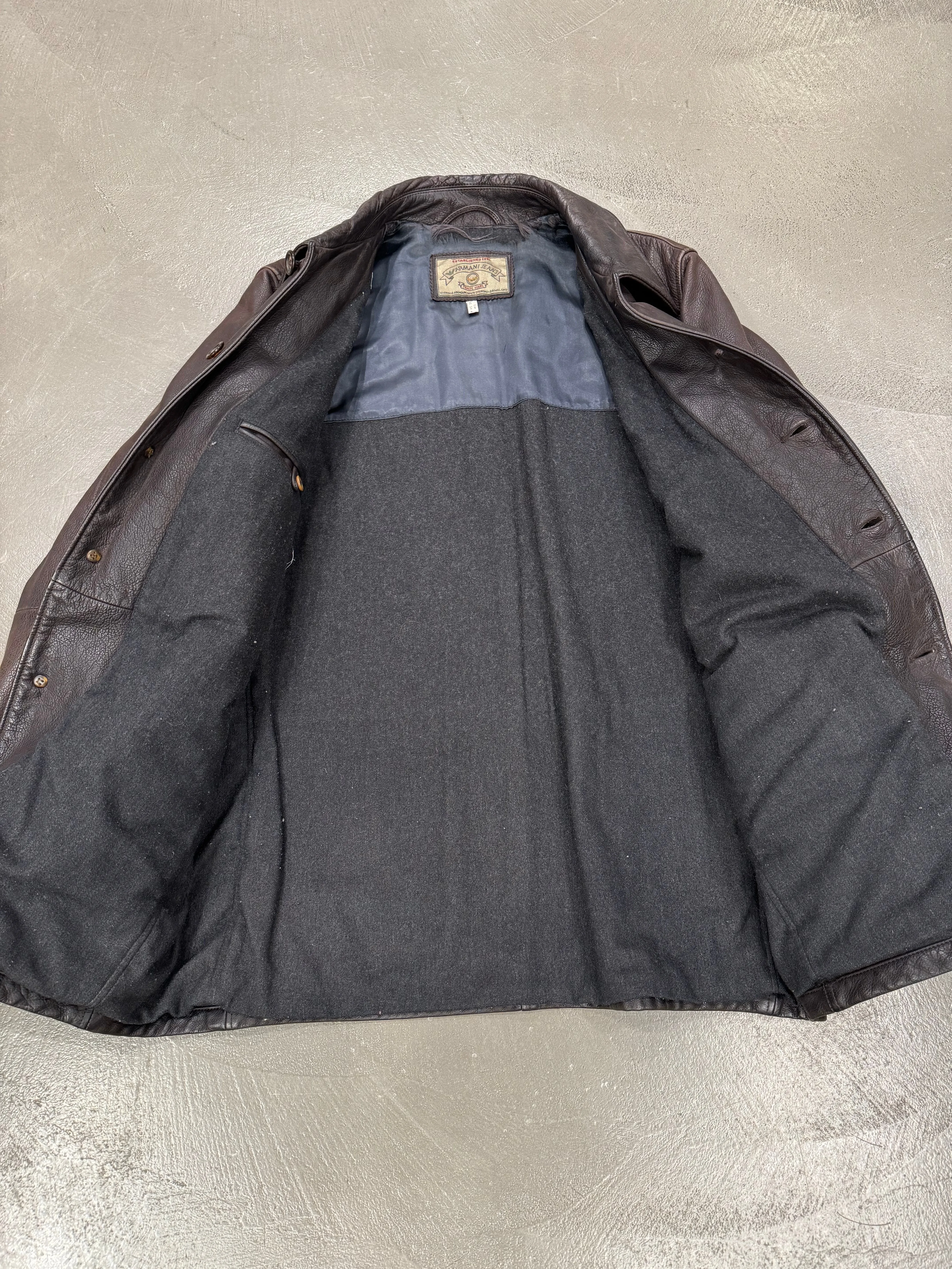 1980s ARMANI leather coat