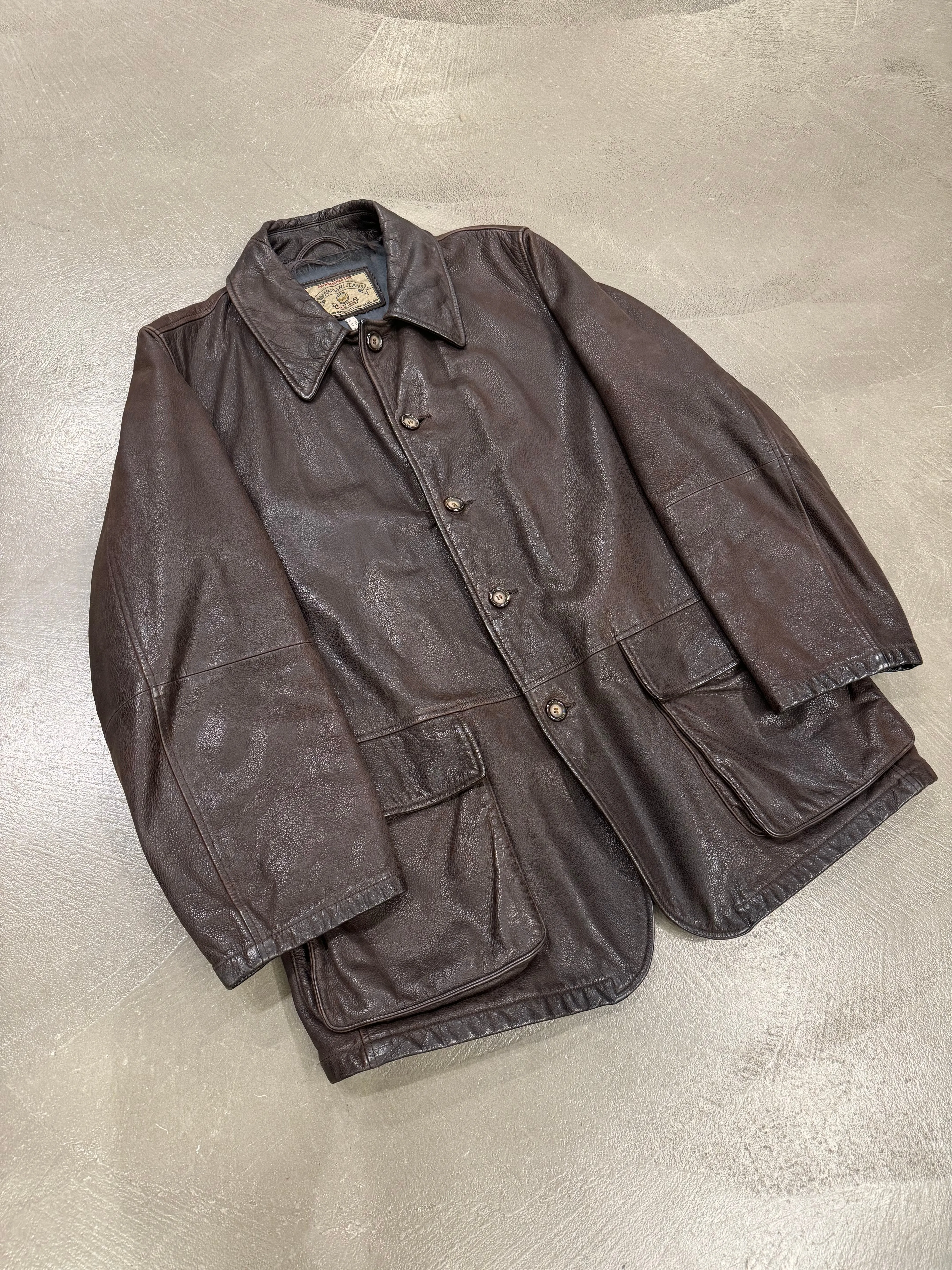 1980s ARMANI leather coat