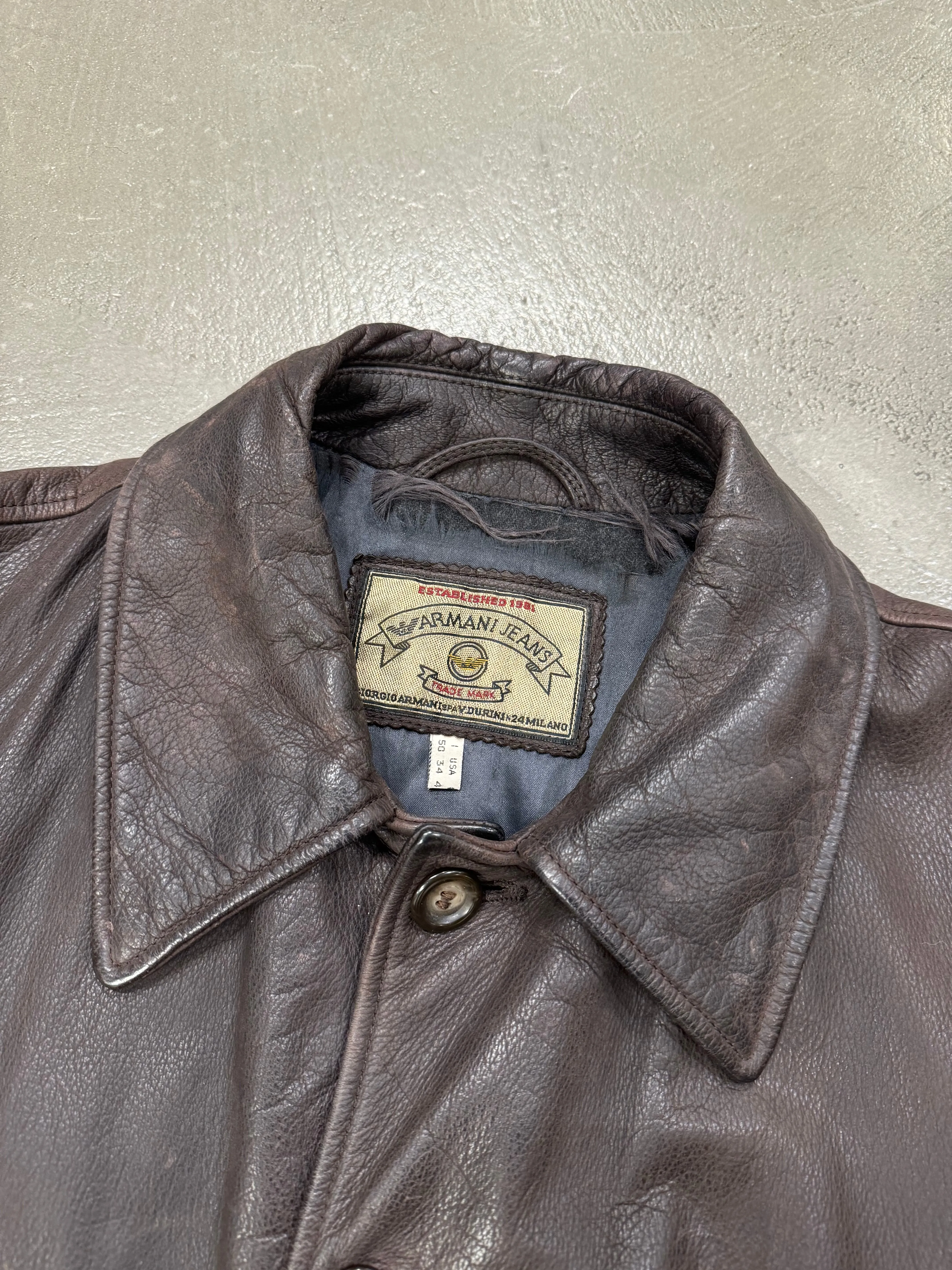 1980s ARMANI leather coat