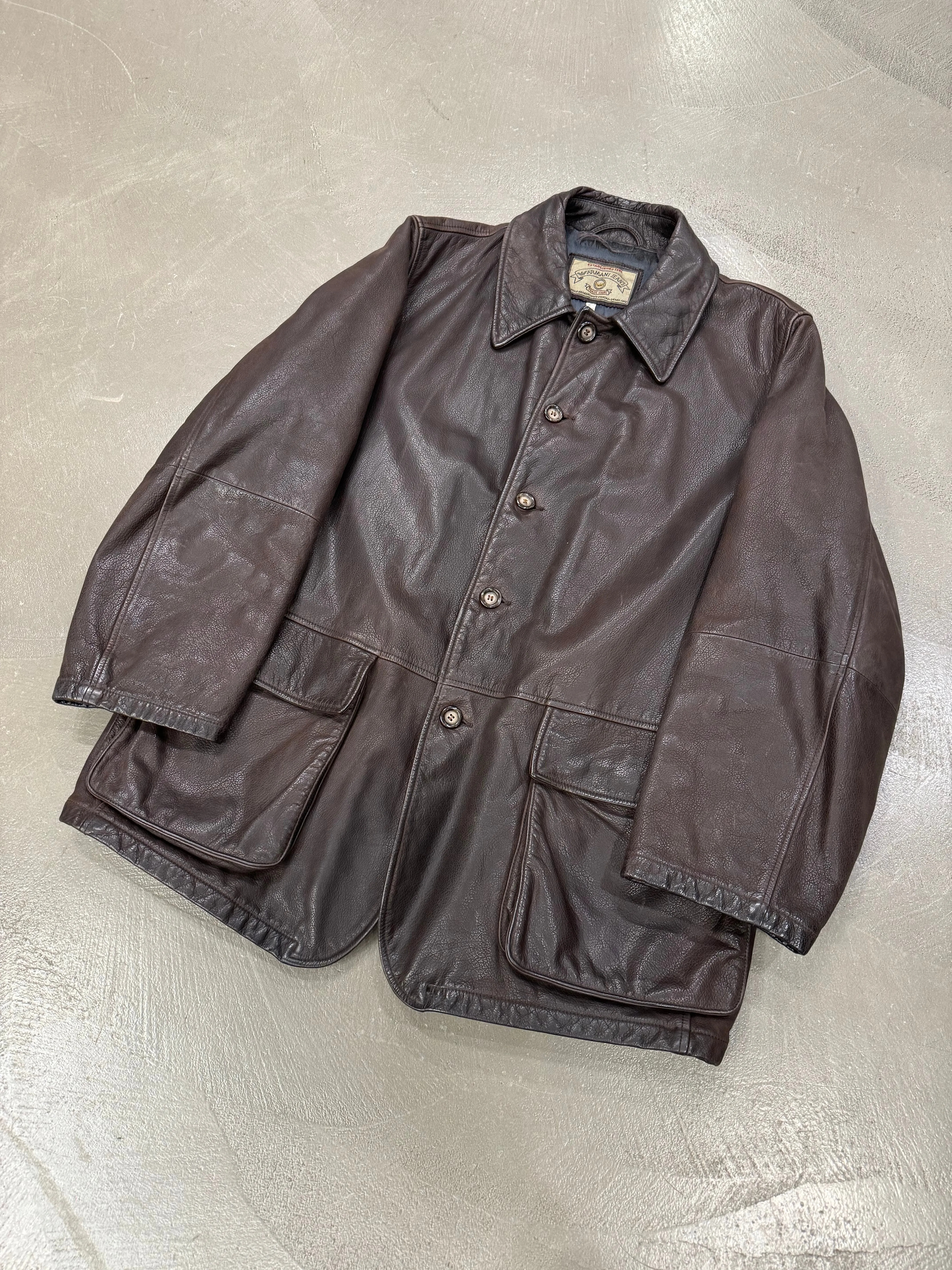 1980s ARMANI leather coat
