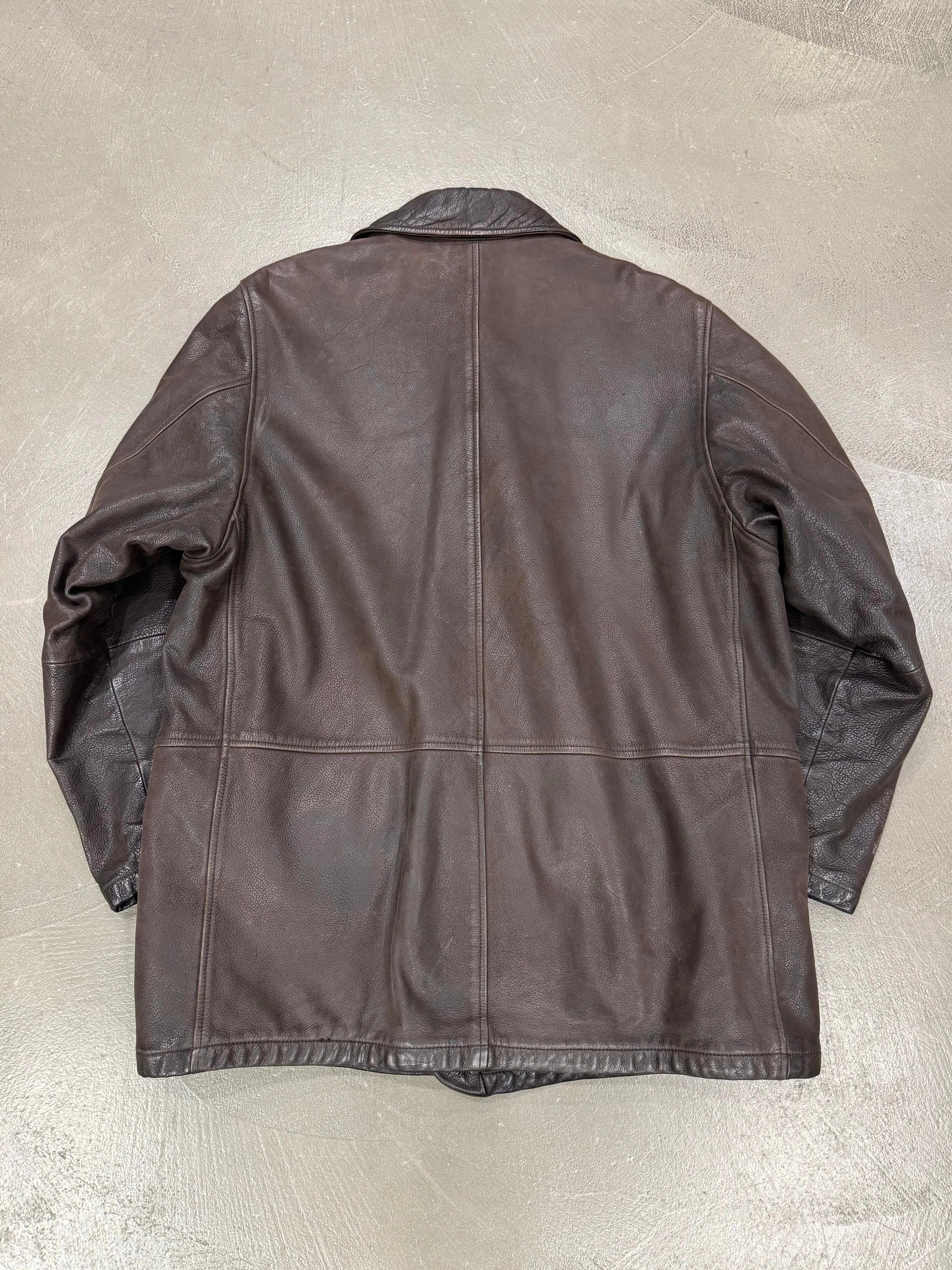 1980s ARMANI leather coat