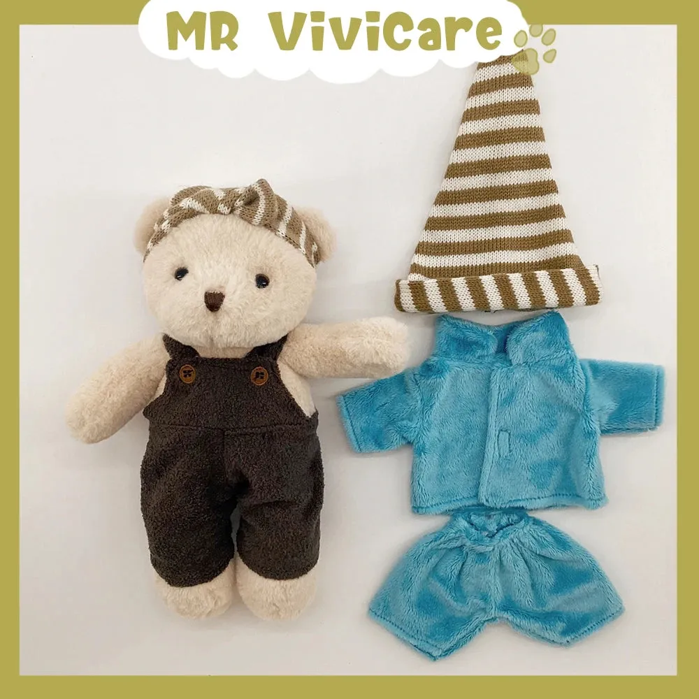 1pc 32cm Stuffed High Quality Classic Teddy Bear Plush Toys Cute Bear With Overalls And Pajamas  Dolls Lovely Gift For Girls