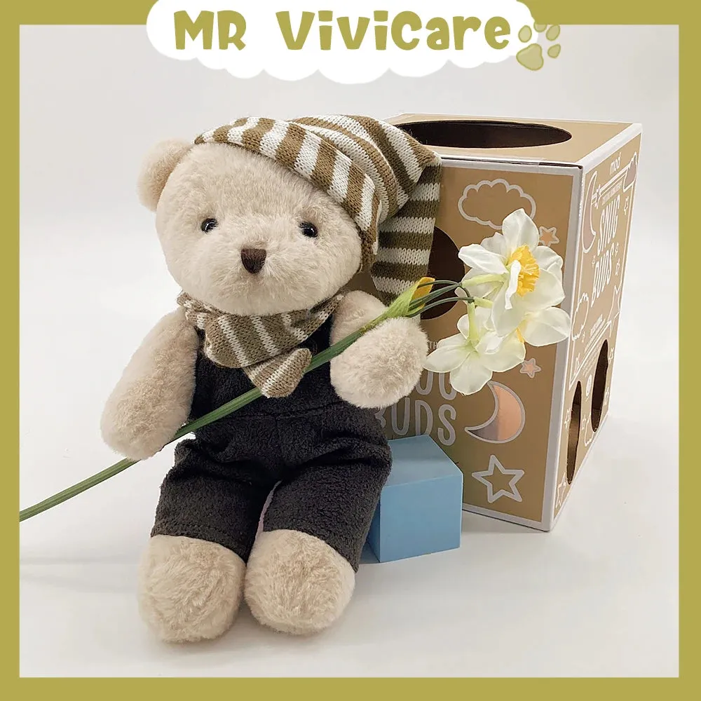 1pc 32cm Stuffed High Quality Classic Teddy Bear Plush Toys Cute Bear With Overalls And Pajamas  Dolls Lovely Gift For Girls