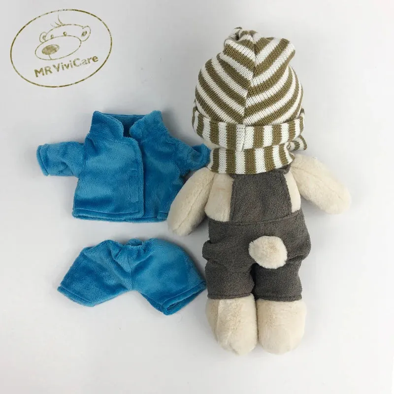1pc 32cm Stuffed High Quality Classic Teddy Bear Plush Toys Cute Bear With Overalls And Pajamas  Dolls Lovely Gift For Girls