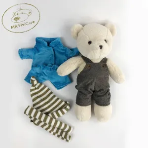 1pc 32cm Stuffed High Quality Classic Teddy Bear Plush Toys Cute Bear With Overalls And Pajamas  Dolls Lovely Gift For Girls