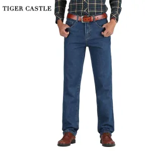 2019 Men Cotton Straight Classic Jeans Spring Autumn Male Denim Pants Overalls Designer Men Jeans High Quality Size 28-46