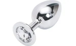 2308HS      <b>BOGO!</b> Chromed Steel Crystal Anal Plug, Large Plug, Diamond Crystal