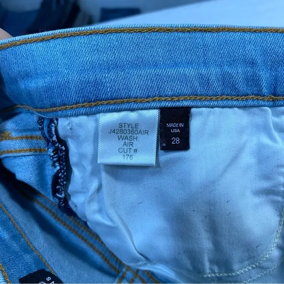 $278 Veronica Beard Carly 11&quot; Kick Flare Side Stripe High Rise Denim Jeans 28