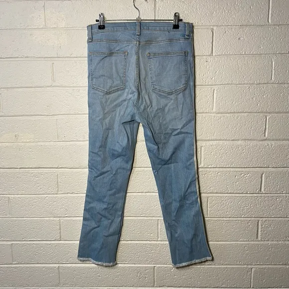 $278 Veronica Beard Carly 11&quot; Kick Flare Side Stripe High Rise Denim Jeans 28