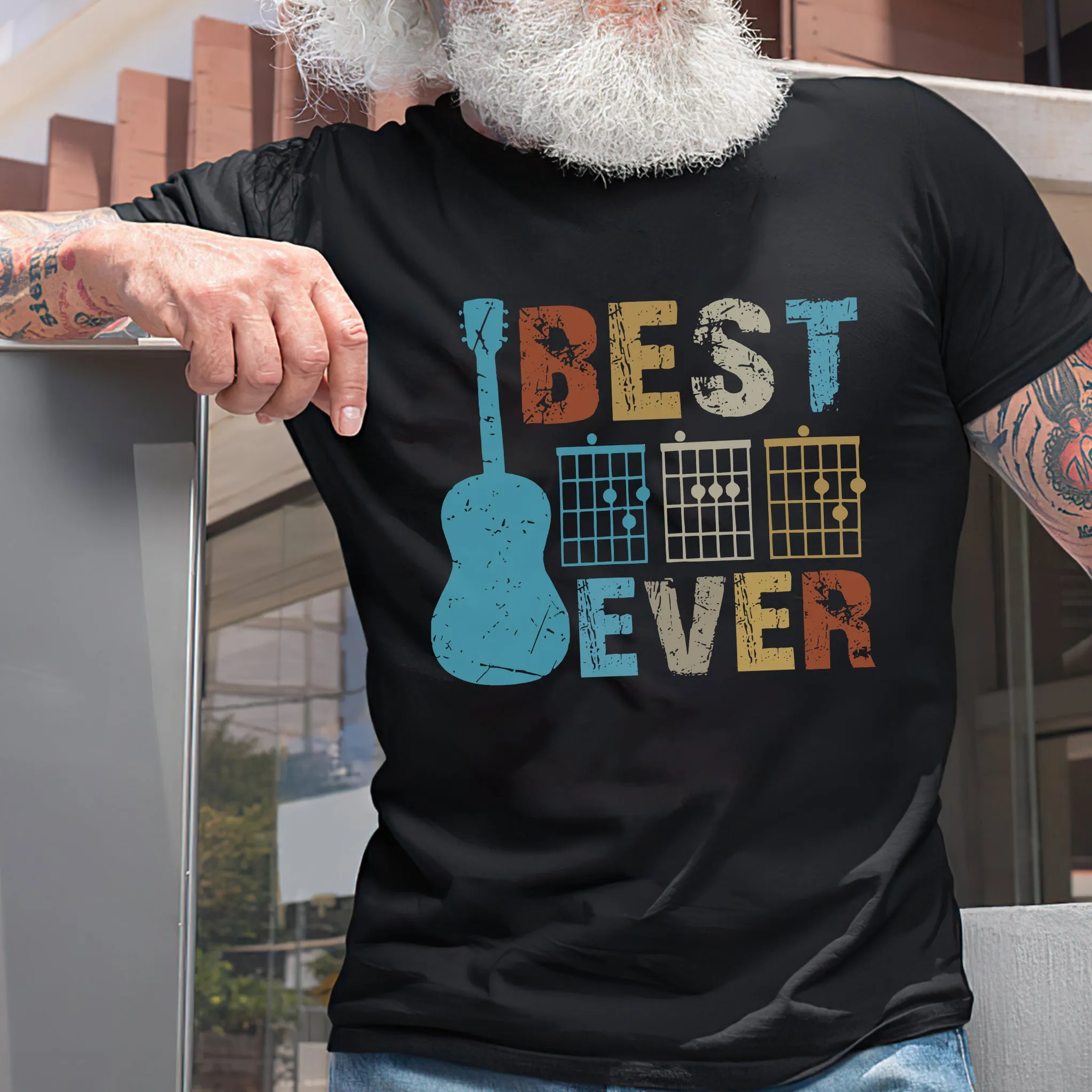 2D Black Tshirt - Besd Dad Ever - Hdmt