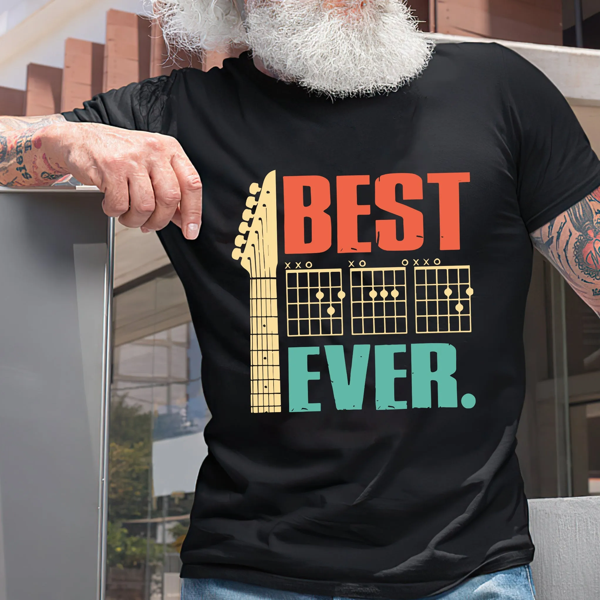 2D Black Tshirt - Best Guitar Dad