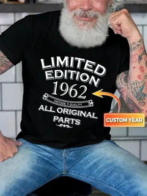 2D Black Tshirt - Mens 60th Birthday Gifts For Dad