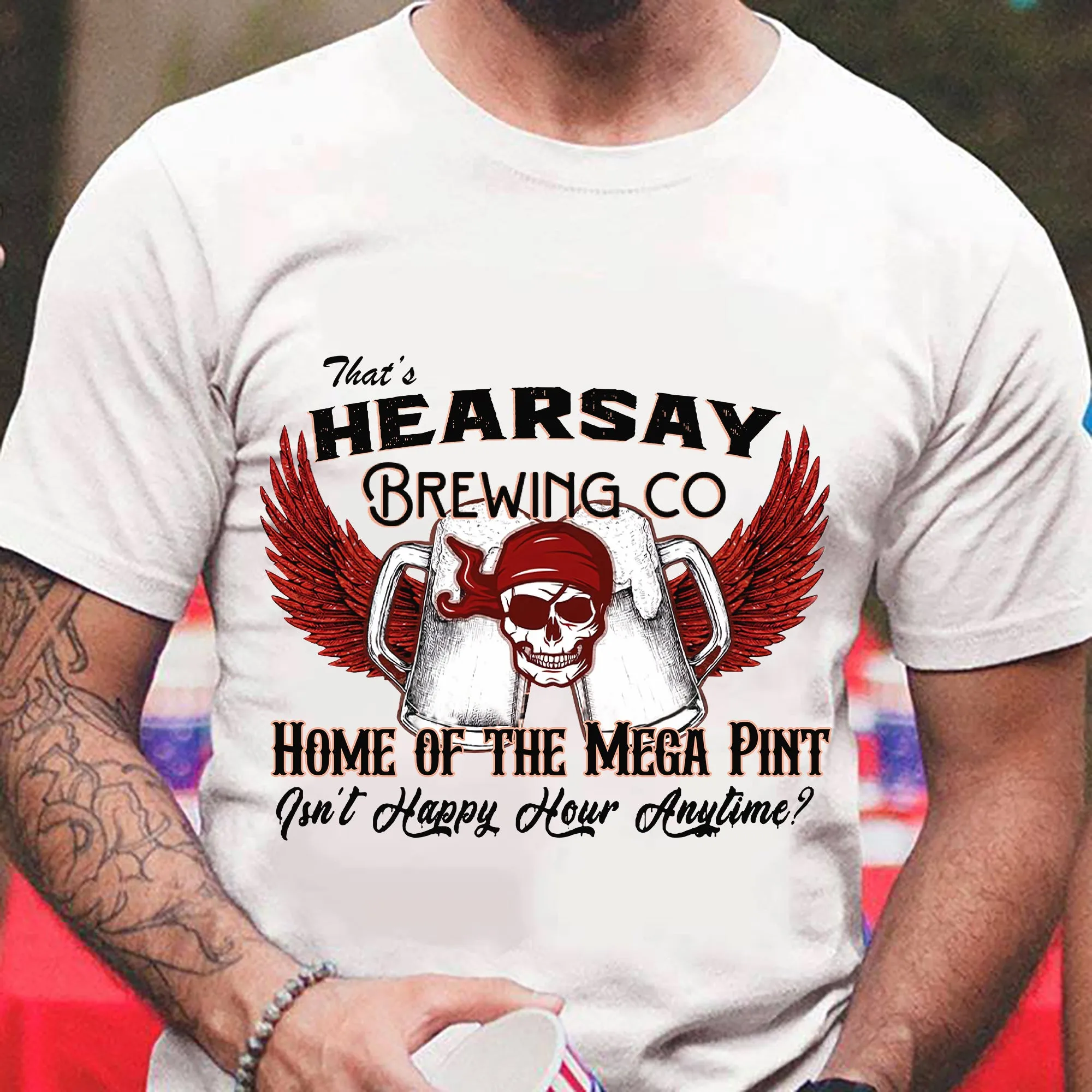 2D White Tshirt - Beer