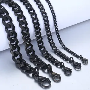 3-11mm Men's Black Stainless Steel Bracelet - Boldly Understated