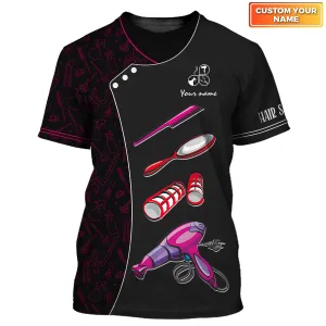 3 Fashion Custom Hair Uniform Hairdresser Tee Shirt Hairstylist Tools T-Shirts (Non workwear)