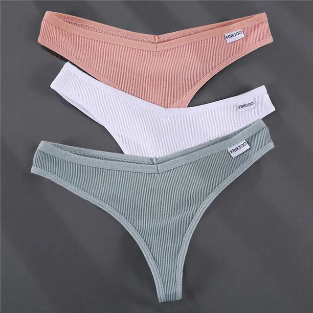 3PCS/Set G-string Underwear Cotton