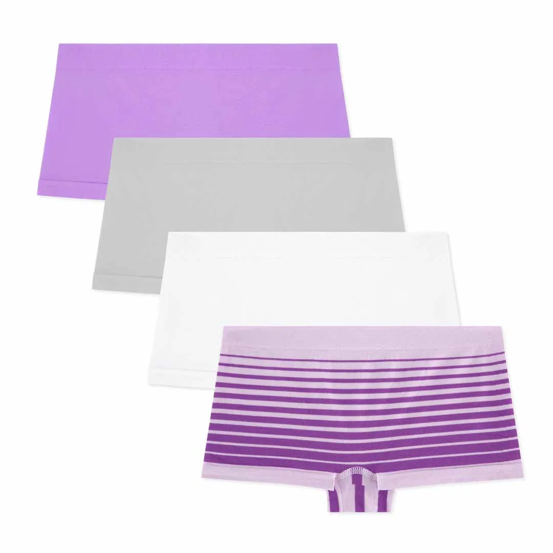 4 Pack Girls Seamless Boyshorts