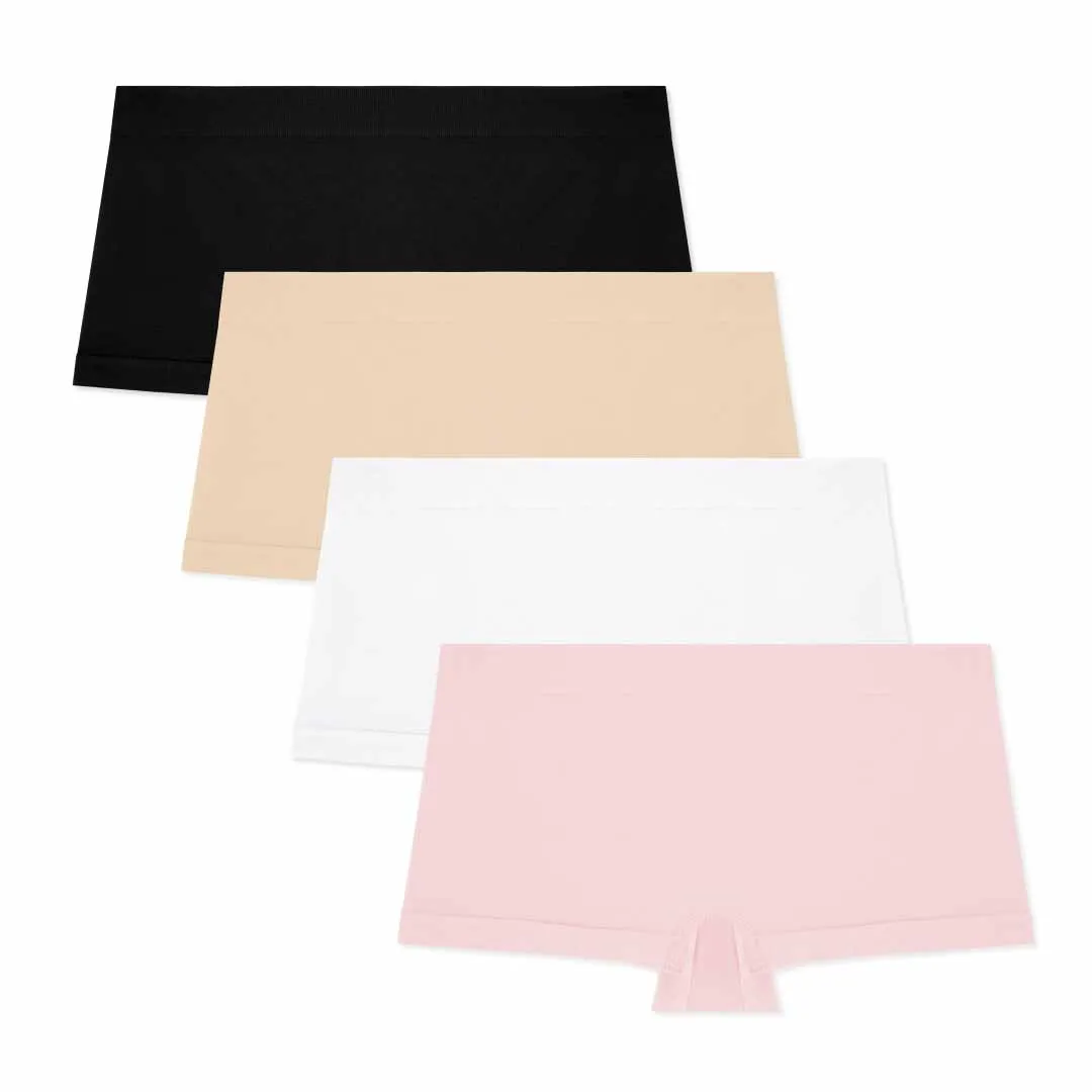 4 Pack Girls Seamless Boyshorts