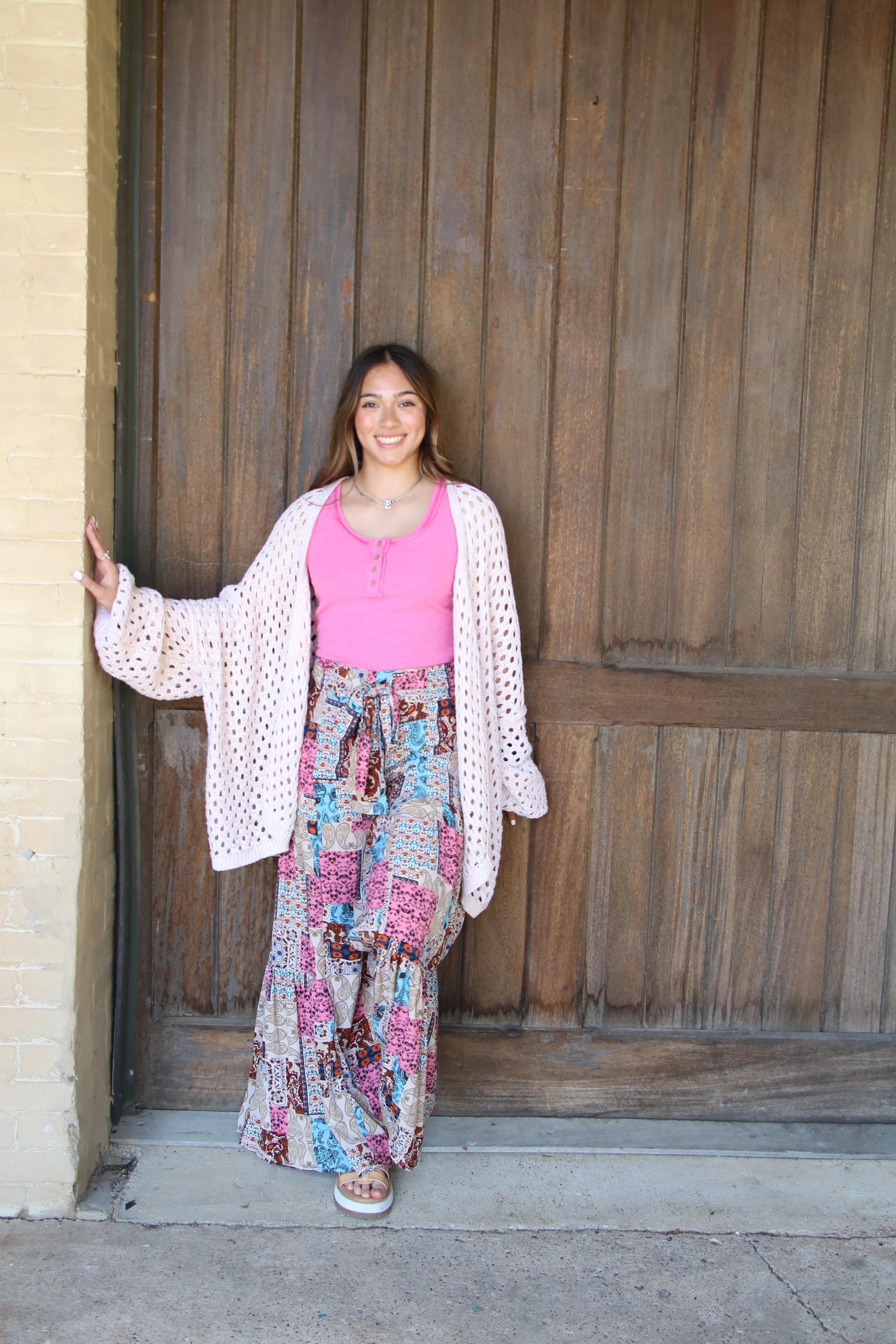 4292 IVORY CROCHET CARDIGAN
