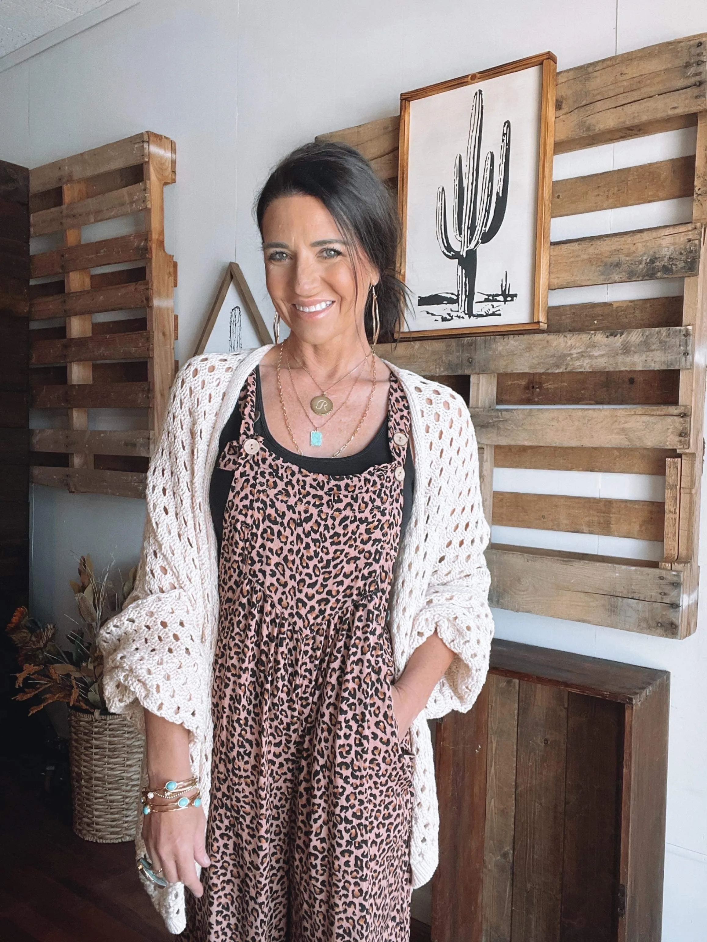 4292 IVORY CROCHET CARDIGAN