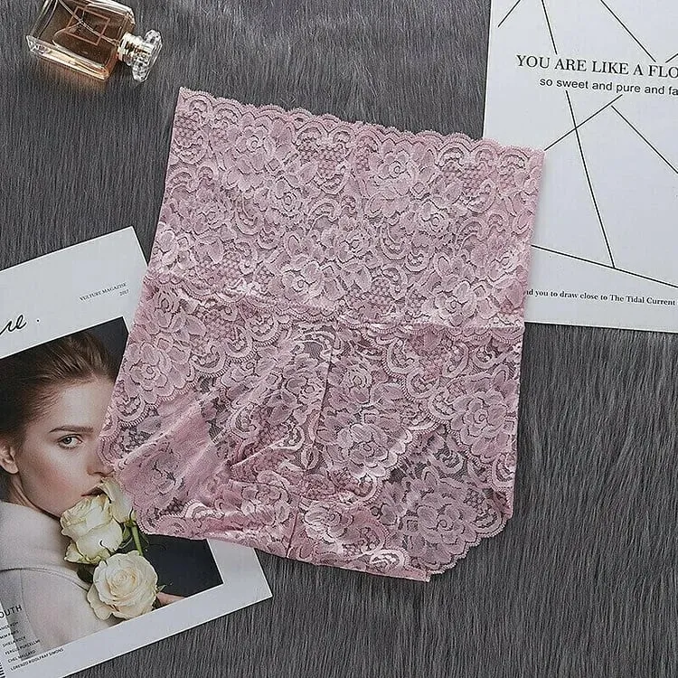 5Pcs – High Waist Pretty Lace Panties