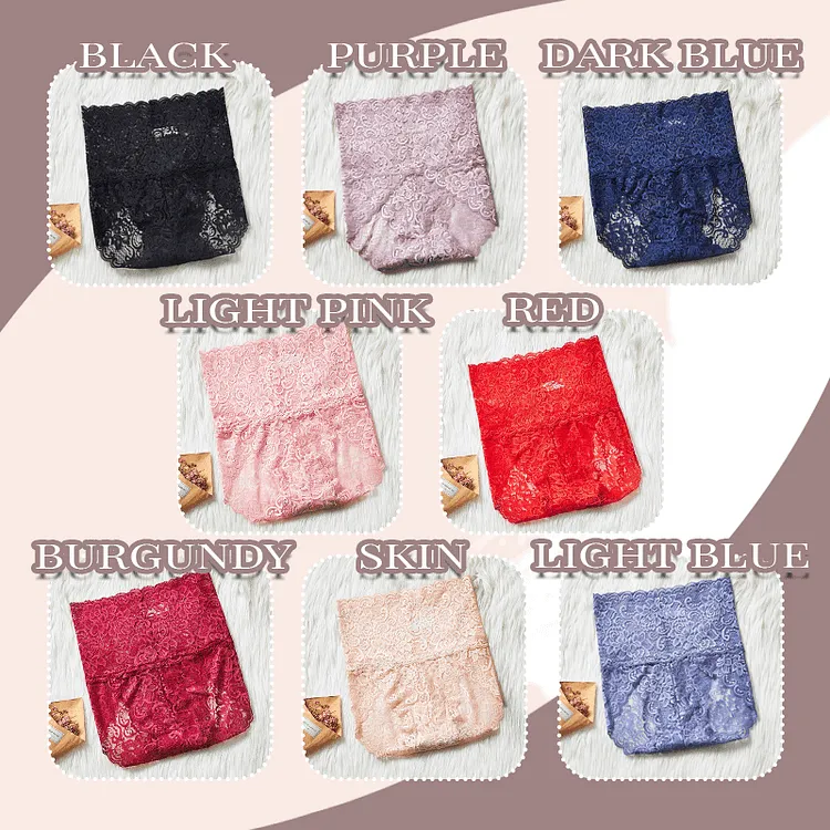 5Pcs – High Waist Pretty Lace Panties