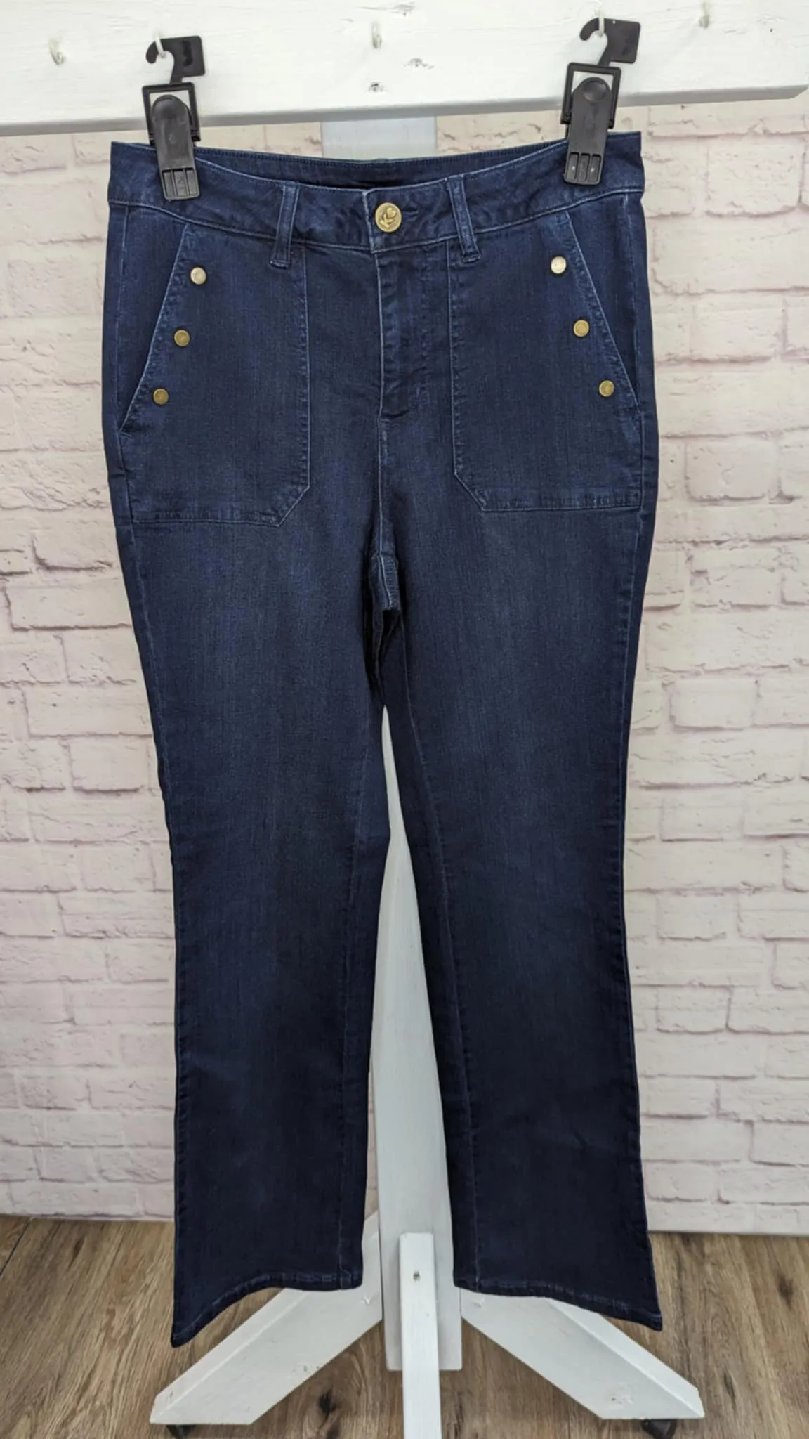 6R DARK INDIGO A617222 Belle by Kim Gravel Regular TripleLuxe Denim Jean