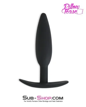 7032E      Small Slim Black Silicone Anal Starter Plug - LAST CHANCE - Final Closeout!