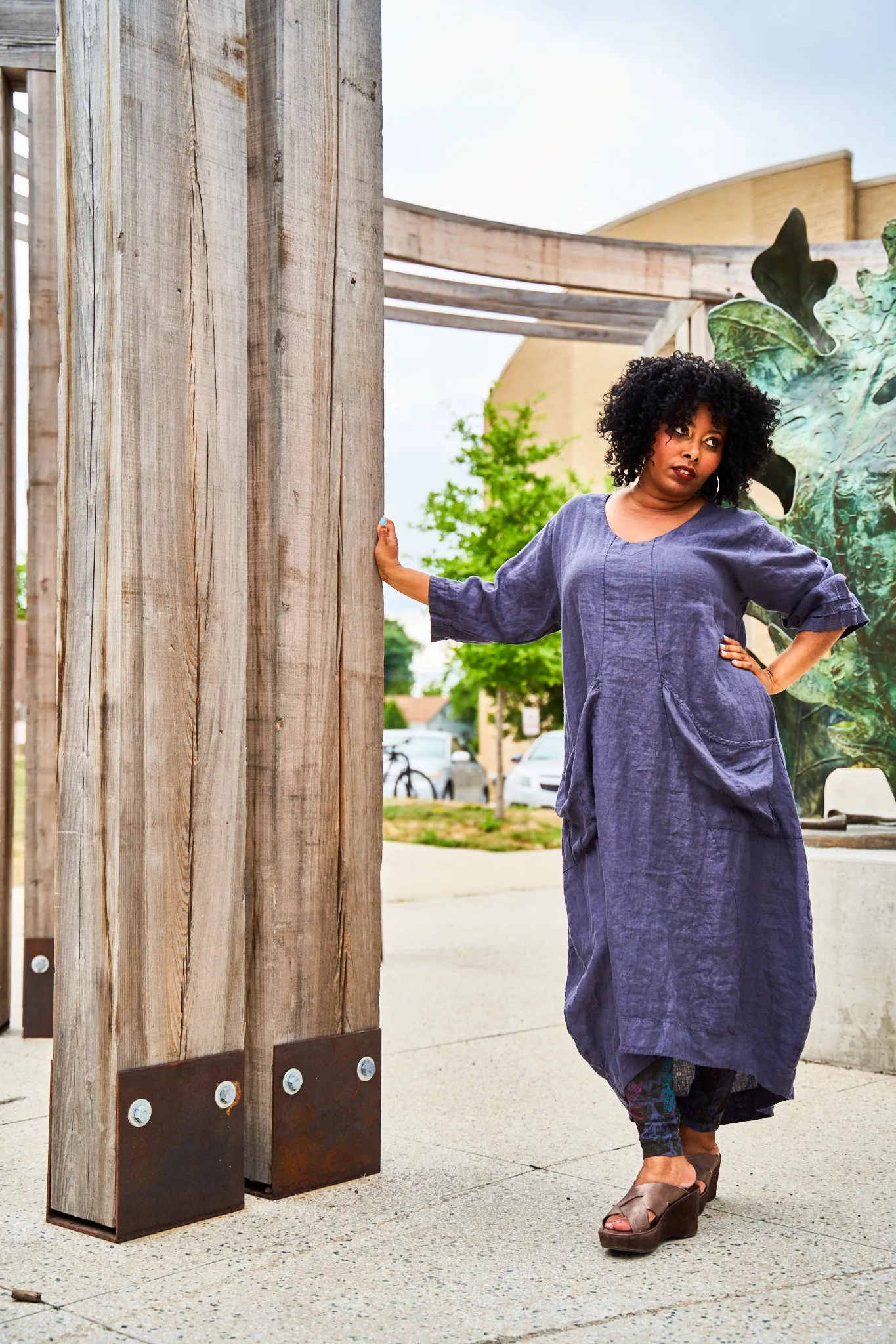 7237 Palette Maxi Dress Blackstone