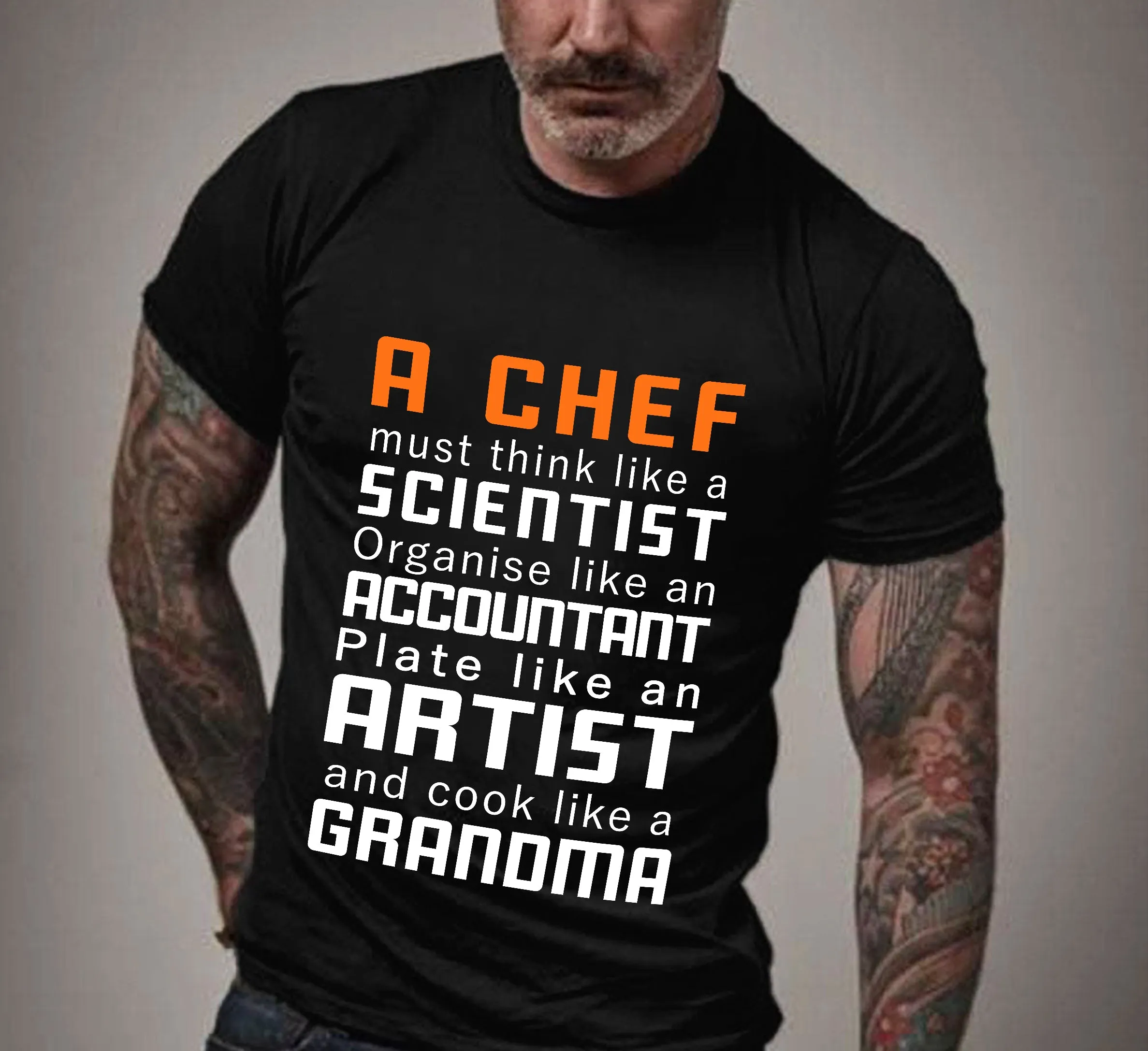 A Chef, 2D Black Tshirt 01
