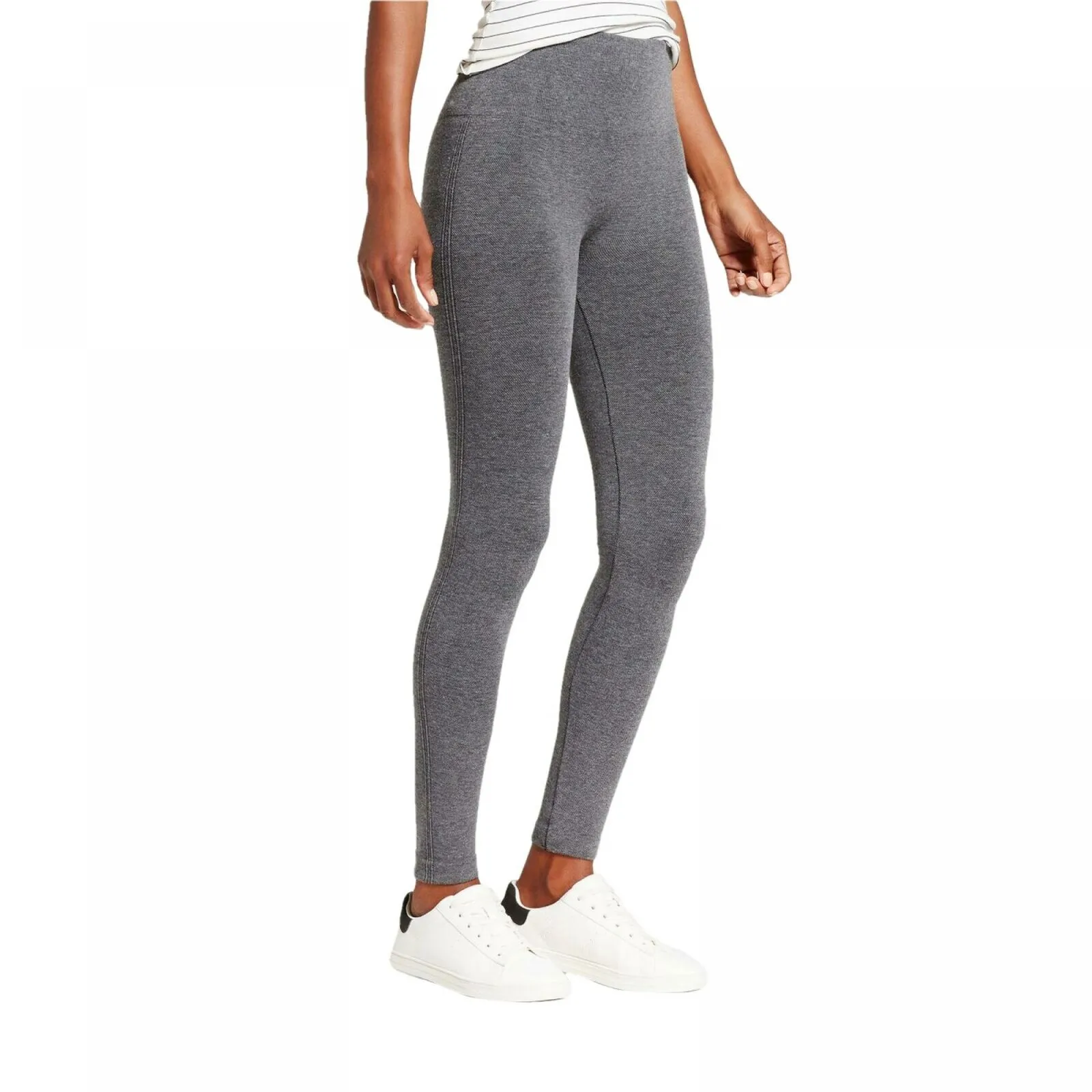 A New Day Women's Heathered Twill Seamless Waistband Leggings