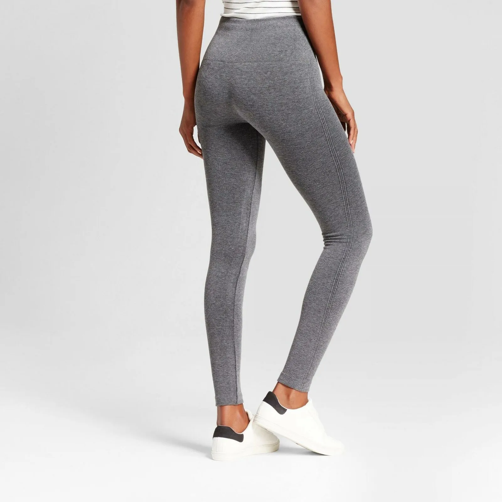 A New Day Women's Heathered Twill Seamless Waistband Leggings