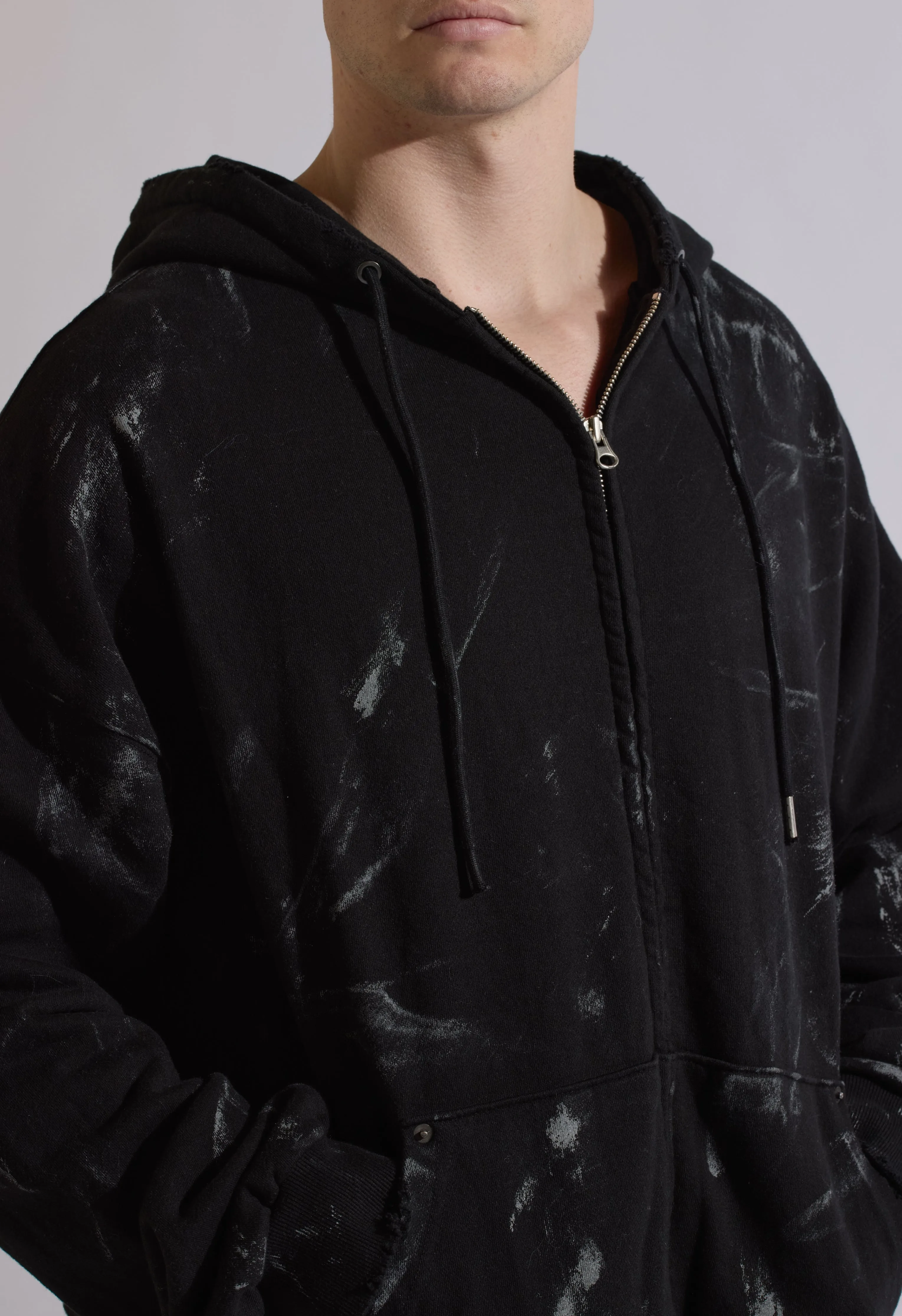 Acid Wash Hoodie Jacket