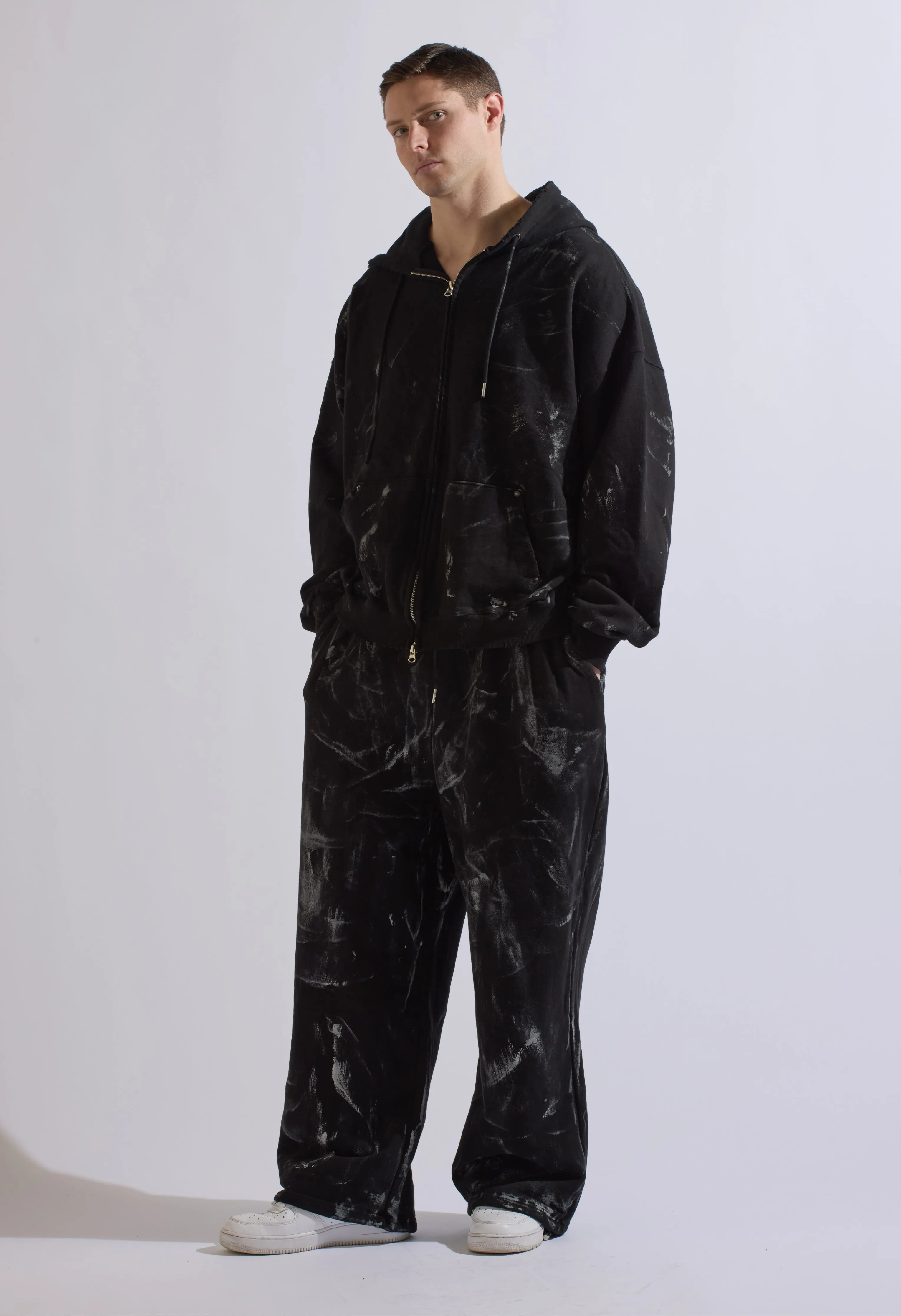 Acid Wash Hoodie Jacket